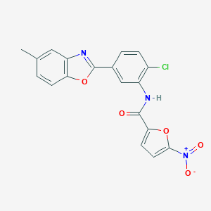 molecular formula C19H12ClN3O5 B246101 N-[2-chloro-5-(5-methyl-1,3-benzoxazol-2-yl)phenyl]-5-nitrofuran-2-carboxamide 