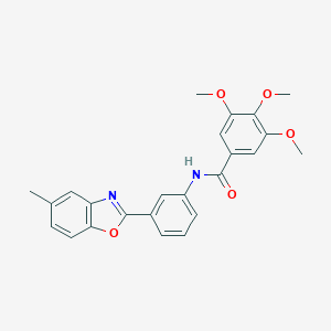 3,4,5-trimethoxy-N-[3-(5-methyl-1,3-benzoxazol-2-yl)phenyl]benzamide