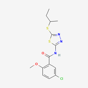 N-(5-(sec-butylthio)-1,3,4-thiadiazol-2-yl)-5-chloro-2-methoxybenzamide