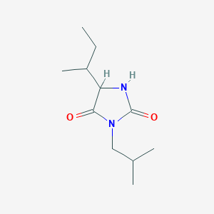 molecular formula C11H20N2O2 B2461021 5-(Butan-2-yl)-3-(2-methylpropyl)imidazolidine-2,4-dione CAS No. 1796896-84-8