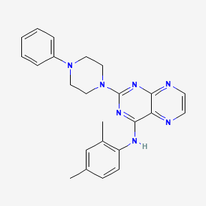 molecular formula C24H25N7 B2461023 N-(2,4-dimethylphenyl)-2-(4-phenylpiperazin-1-yl)pteridin-4-amine CAS No. 946290-20-6