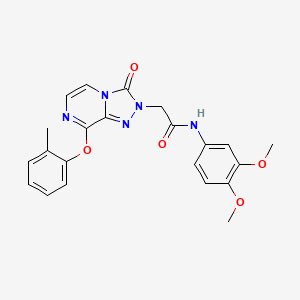molecular formula C22H21N5O5 B2461026 N-(3,4-二甲氧基苯基)-2-[8-(2-甲基苯氧基)-3-氧代[1,2,4]三唑并[4,3-a]嘧啶-2(3H)-基]乙酰胺 CAS No. 1251600-52-8
