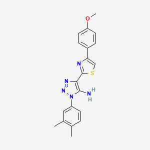 molecular formula C20H19N5OS B2461037 1-(3,4-dimethylphenyl)-4-[4-(4-methoxyphenyl)-1,3-thiazol-2-yl]-1H-1,2,3-triazol-5-amine CAS No. 1207024-57-4