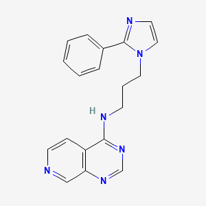 molecular formula C19H18N6 B2461041 N-[3-(2-Phenylimidazol-1-yl)propyl]pyrido[3,4-d]pyrimidin-4-amine CAS No. 2380010-44-4