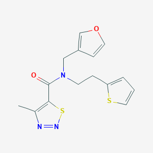 N-(furan-3-ylmethyl)-4-methyl-N-(2-(thiophen-2-yl)ethyl)-1,2,3-thiadiazole-5-carboxamide