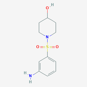 molecular formula C11H16N2O3S B2461043 1-(3-Aminobenzenesulfonyl)piperidin-4-ol CAS No. 873537-44-1