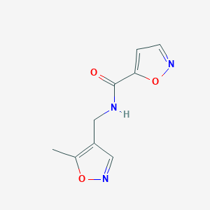 molecular formula C9H9N3O3 B2461046 N-((5-methylisoxazol-4-yl)methyl)isoxazole-5-carboxamide CAS No. 2034245-34-4