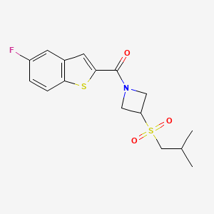 (5-Fluorobenzo[b]thiophen-2-yl)(3-(isobutylsulfonyl)azetidin-1-yl)methanone