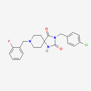 3-(4-Chlorobenzyl)-8-(2-fluorobenzyl)-1,3,8-triazaspiro[4.5]decane-2,4-dione