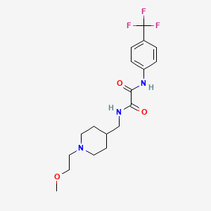 molecular formula C18H24F3N3O3 B2461055 N1-((1-(2-methoxyethyl)piperidin-4-yl)methyl)-N2-(4-(trifluoromethyl)phenyl)oxalamide CAS No. 953137-03-6