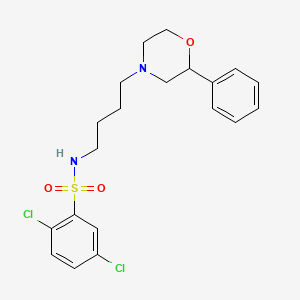 molecular formula C20H24Cl2N2O3S B2461061 2,5-dichloro-N-(4-(2-phenylmorpholino)butyl)benzenesulfonamide CAS No. 954001-99-1
