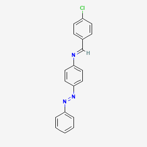 molecular formula C19H14ClN3 B2461064 (4-Chlorbenzyliden)-(4-phenylazo-phenyl)-amin CAS No. 742-71-2