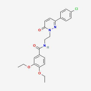 molecular formula C23H24ClN3O4 B2461067 N-(2-(3-(4-chlorophenyl)-6-oxopyridazin-1(6H)-yl)ethyl)-3,4-diethoxybenzamide CAS No. 921805-22-3
