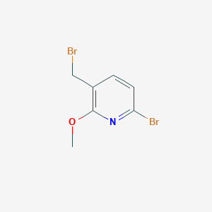 molecular formula C7H7Br2NO B2461070 6-Bromo-3-(bromomethyl)-2-methoxypyridine CAS No. 1805208-46-1