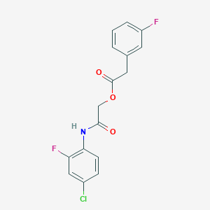 [2-(4-Chloro-2-fluoroanilino)-2-oxoethyl] 2-(3-fluorophenyl)acetate