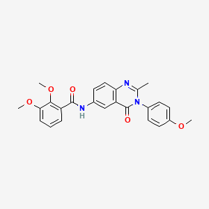 molecular formula C25H23N3O5 B2461072 2,3-dimethoxy-N-(3-(4-methoxyphenyl)-2-methyl-4-oxo-3,4-dihydroquinazolin-6-yl)benzamide CAS No. 1170067-47-6