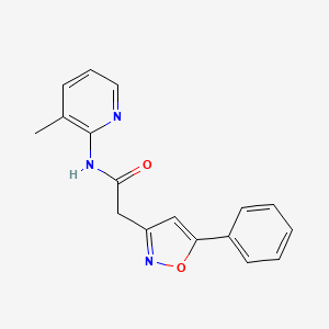 molecular formula C17H15N3O2 B2461073 N-(3-methylpyridin-2-yl)-2-(5-phenylisoxazol-3-yl)acetamide CAS No. 953152-55-1