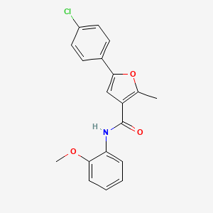 5-(4-chlorophenyl)-N-(2-methoxyphenyl)-2-methylfuran-3-carboxamide