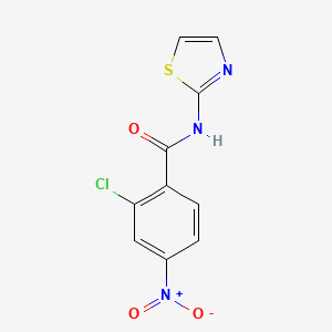 molecular formula C10H6ClN3O3S B2461084 2-chloro-4-nitro-N-(1,3-thiazol-2-yl)benzamide CAS No. 324058-89-1