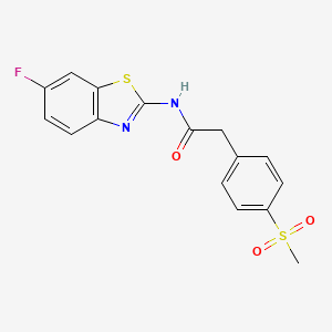 N-(6-fluorobenzo[d]thiazol-2-yl)-2-(4-(methylsulfonyl)phenyl)acetamide