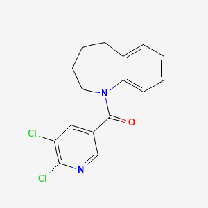 molecular formula C16H14Cl2N2O B2461094 1-(5,6-dichloropyridine-3-carbonyl)-2,3,4,5-tetrahydro-1H-1-benzazepine CAS No. 1209533-67-4
