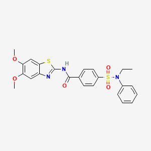 N-(5,6-dimethoxybenzo[d]thiazol-2-yl)-4-(N-ethyl-N-phenylsulfamoyl)benzamide