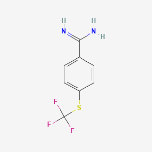 molecular formula C8H7F3N2S B2461100 4-((Trifluoromethyl)thio)benzimidamide CAS No. 1094293-81-8