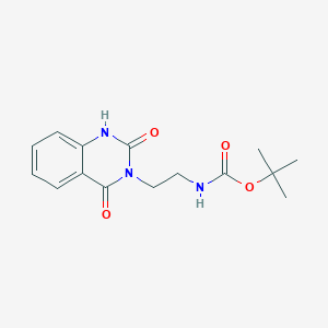molecular formula C15H19N3O4 B2461106 tert-butyl (2-(2,4-dioxo-1,4-dihydroquinazolin-3(2H)-yl)ethyl)carbamate CAS No. 182496-79-3