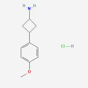 molecular formula C11H16ClNO B2461111 3-(4-Methoxyphenyl)cyclobutan-1-amine;hydrochloride CAS No. 2247087-99-4