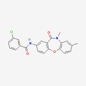 3-chloro-N-(8,10-dimethyl-11-oxo-10,11-dihydrodibenzo[b,f][1,4]oxazepin-2-yl)benzamide