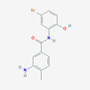 molecular formula C14H13BrN2O2 B2461128 3-amino-N-(5-bromo-2-hydroxyphenyl)-4-methylbenzamide CAS No. 1525908-35-3