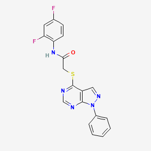 N-(2,4-difluorophenyl)-2-(1-phenylpyrazolo[3,4-d]pyrimidin-4-yl)sulfanylacetamide