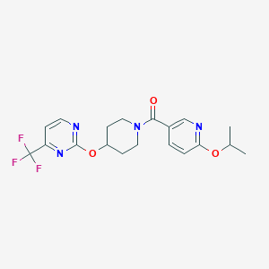 (6-Propan-2-yloxypyridin-3-yl)-[4-[4-(trifluoromethyl)pyrimidin-2-yl]oxypiperidin-1-yl]methanone