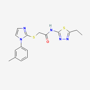N-(5-ethyl-1,3,4-thiadiazol-2-yl)-2-((1-(m-tolyl)-1H-imidazol-2-yl)thio)acetamide