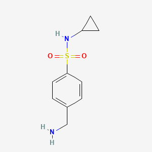 molecular formula C10H14N2O2S B2461143 4-(Aminomethyl)-N-cyclopropylbenzenesulfonamide CAS No. 893762-00-0