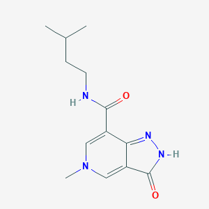 molecular formula C13H18N4O2 B2461146 N-イソペンチル-5-メチル-3-オキソ-3,5-ジヒドロ-2H-ピラゾロ[4,3-c]ピリジン-7-カルボキサミド CAS No. 1219842-40-6