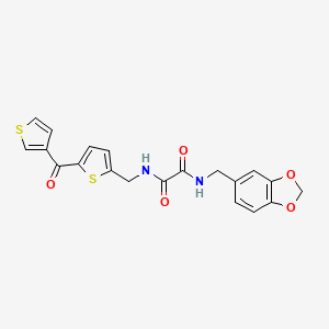 N1-(benzo[d][1,3]dioxol-5-ylmethyl)-N2-((5-(thiophene-3-carbonyl)thiophen-2-yl)methyl)oxalamide