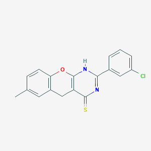 2-(3-Chlorophenyl)-7-methyl-1,5-dihydrochromeno[2,3-d]pyrimidine-4-thione