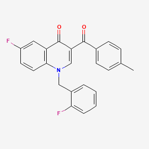 6-Fluoro-1-[(2-fluorophenyl)methyl]-3-(4-methylbenzoyl)-1,4-dihydroquinolin-4-one