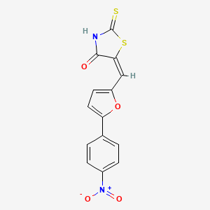 (E)-5-((5-(4-nitrophenyl)furan-2-yl)methylene)-2-thioxothiazolidin-4-one