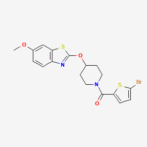 (5-Bromothiophen-2-yl)(4-((6-methoxybenzo[d]thiazol-2-yl)oxy)piperidin-1-yl)methanone