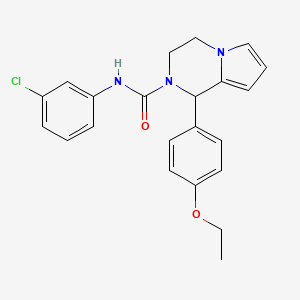 molecular formula C22H22ClN3O2 B2461171 N-(3-chlorophenyl)-1-(4-ethoxyphenyl)-3,4-dihydropyrrolo[1,2-a]pyrazine-2(1H)-carboxamide CAS No. 899960-62-4