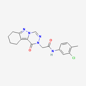 molecular formula C18H18ClN5O2 B2461173 N-(3-chloro-4-methylphenyl)-2-(1-oxo-7,8,9,10-tetrahydro-[1,2,4]triazino[4,5-b]indazol-2(1H)-yl)acetamide CAS No. 1032006-31-7