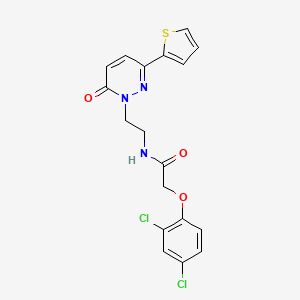 2-(2,4-dichlorophenoxy)-N-(2-(6-oxo-3-(thiophen-2-yl)pyridazin-1(6H)-yl)ethyl)acetamide