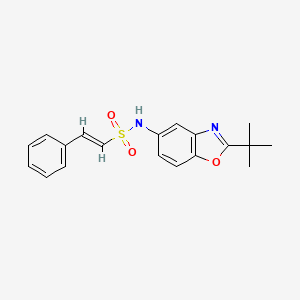 (E)-N-(2-tert-butyl-1,3-benzoxazol-5-yl)-2-phenylethenesulfonamide