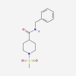 molecular formula C14H20N2O3S B2461189 N-benzyl-1-(méthylsulfonyl)pipéridine-4-carboxamide CAS No. 705956-31-6