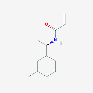 molecular formula C12H21NO B2461196 N-[(1S)-1-(3-Methylcyclohexyl)ethyl]prop-2-enamide CAS No. 2223129-99-3