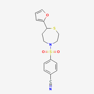 4-((7-(Furan-2-yl)-1,4-thiazepan-4-yl)sulfonyl)benzonitrile