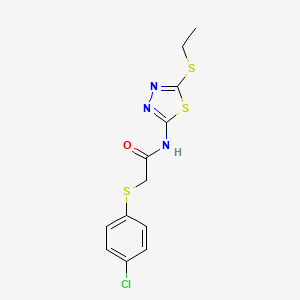 2-((4-chlorophenyl)thio)-N-(5-(ethylthio)-1,3,4-thiadiazol-2-yl)acetamide