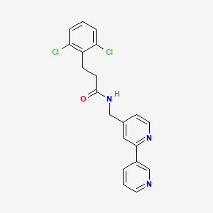 molecular formula C20H17Cl2N3O B2461211 N-([2,3'-联吡啶]-4-基甲基)-3-(2,6-二氯苯基)丙酰胺 CAS No. 1903372-52-0